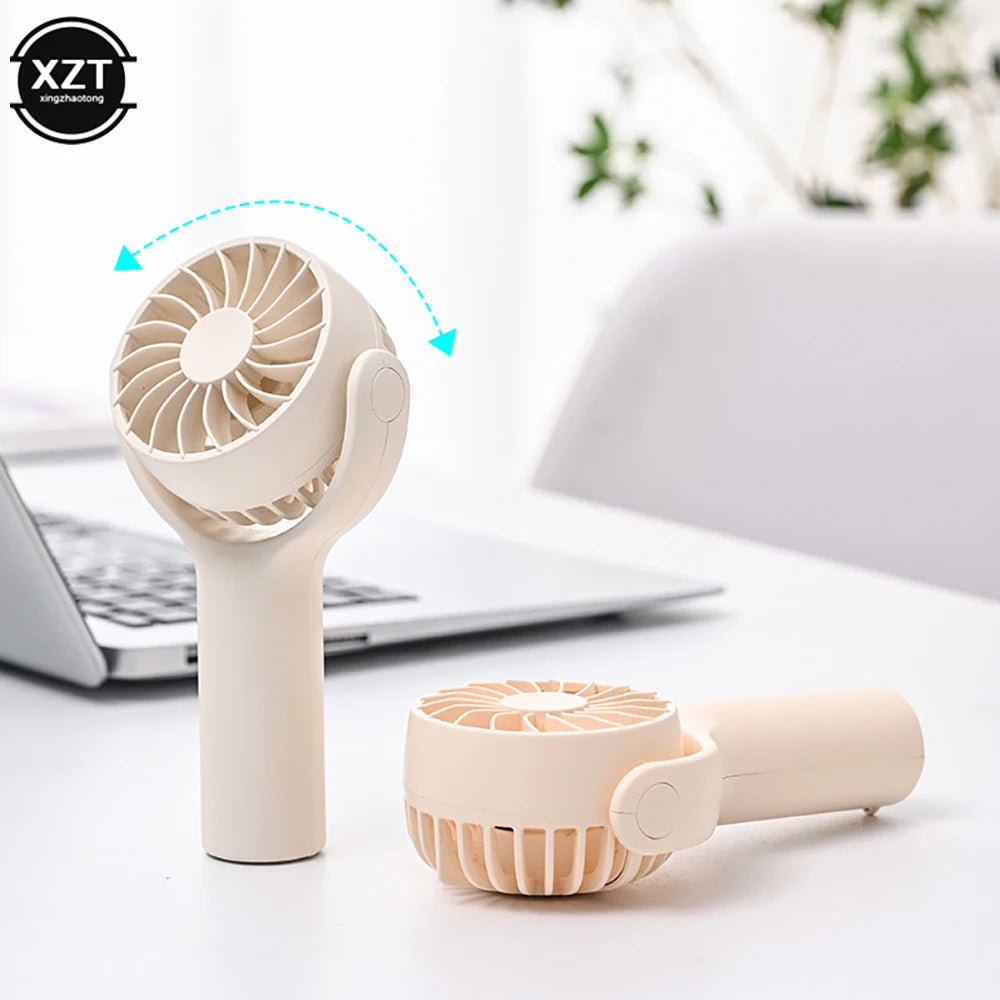 Rotatable Mini Portable Handheld Ventilador Electric Air Cooling Fan USB Rechargeable Outdoor Travel Hand Fans for Women Gifts