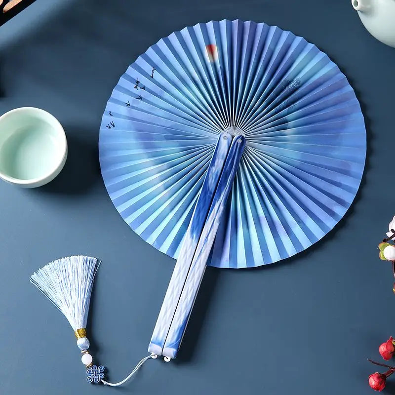 Folding Hand Fan Vintage Fans Chinese Hand Fans Women Dance Fan Cosplay Wedding Party Props Decor Gift Fan Portable