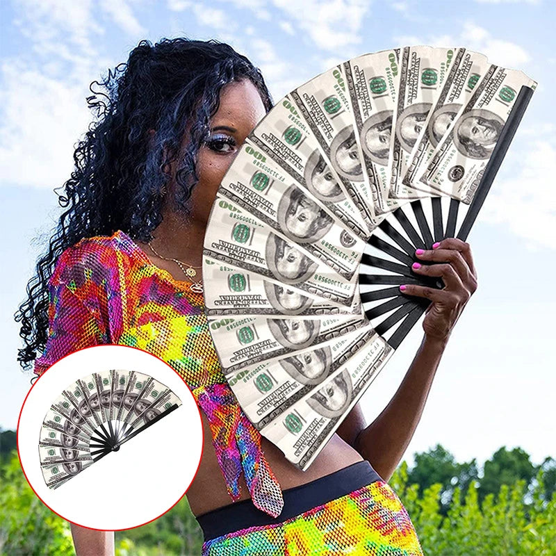 Hand Fan, Line Dance Fan, Decorative Folding Fan, Money Pile/money Fan, Music Festival Club Event Party Role Play