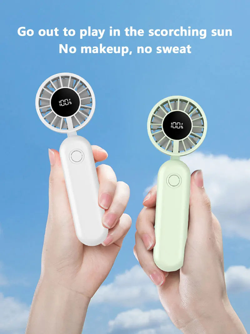 Xiaomi Mini Handheld Fan 120 Speed Portable Bladeless Desktop Fans Rechargeable Instant Cooling With Ice Mode For Men Women New