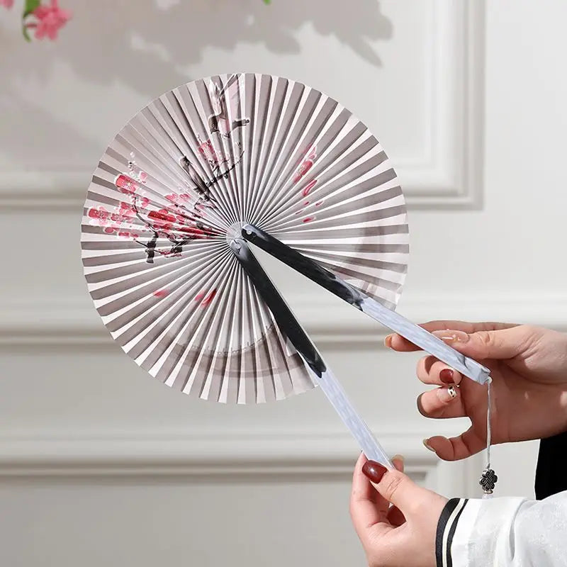 Folding Hand Fan Vintage Fans Chinese Hand Fans Women Dance Fan Cosplay Wedding Party Props Decor Gift Fan Portable