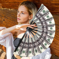 Hand Fan, Line Dance Fan, Decorative Folding Fan, Money Pile/money Fan, Music Festival Club Event Party Role Play