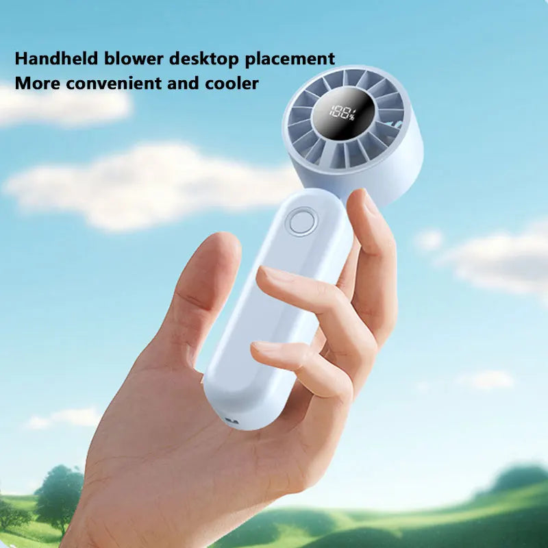 Xiaomi Mini Handheld Fan 120 Speed Portable Bladeless Desktop Fans Rechargeable Instant Cooling With Ice Mode For Men Women New