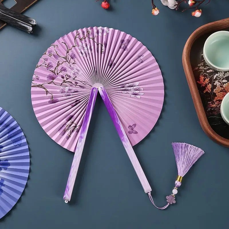 Folding Hand Fan Vintage Fans Chinese Hand Fans Women Dance Fan Cosplay Wedding Party Props Decor Gift Fan Portable