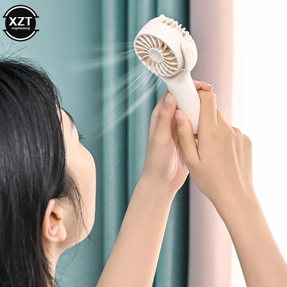 Rotatable Mini Portable Handheld Ventilador Electric Air Cooling Fan USB Rechargeable Outdoor Travel Hand Fans for Women Gifts