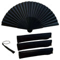 Chinese Style Black Vintage Hand Fan Folding Fans Dance Wedding Party Favor Chinese Dance Party Folding Fans