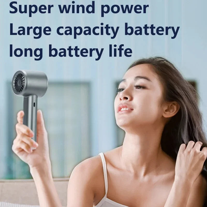 Xiaomi Ultra Portable Handheld Fan, 100-Level Wind Speed Control, USB-Powered Mini Turbo Fan, High-Speed Durable for Outdoor Use
