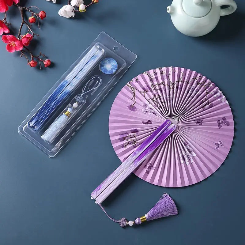 Folding Hand Fan Vintage Fans Chinese Hand Fans Women Dance Fan Cosplay Wedding Party Props Decor Gift Fan Portable