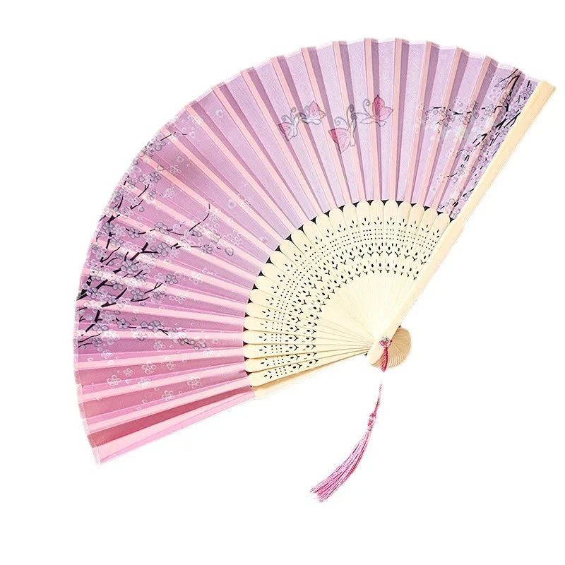Fan Folding Fan Ancient Style Chinese Style Women's Hanfu Cheongsam Dance Children's Summer Portable Folding Small Fan
