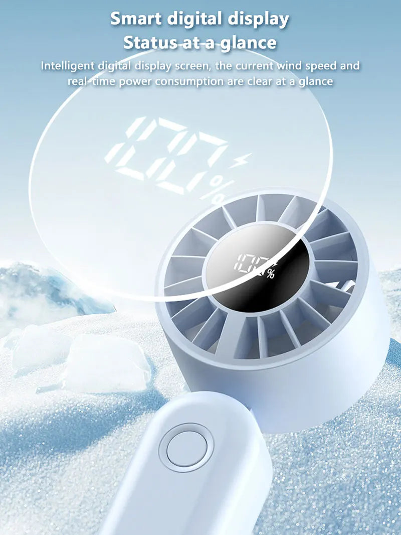 Xiaomi Mini Handheld Fan 120 Speed Portable Bladeless Desktop Fans Rechargeable Instant Cooling With Ice Mode For Men Women New