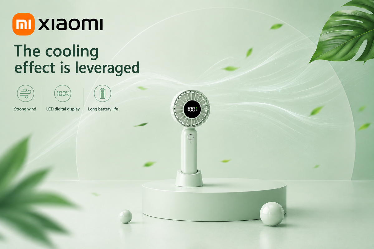 Xiaomi Mini Handheld Fan 120 Speed Portable Bladeless Desktop Fans Rechargeable Instant Cooling With Ice Mode For Men Women New